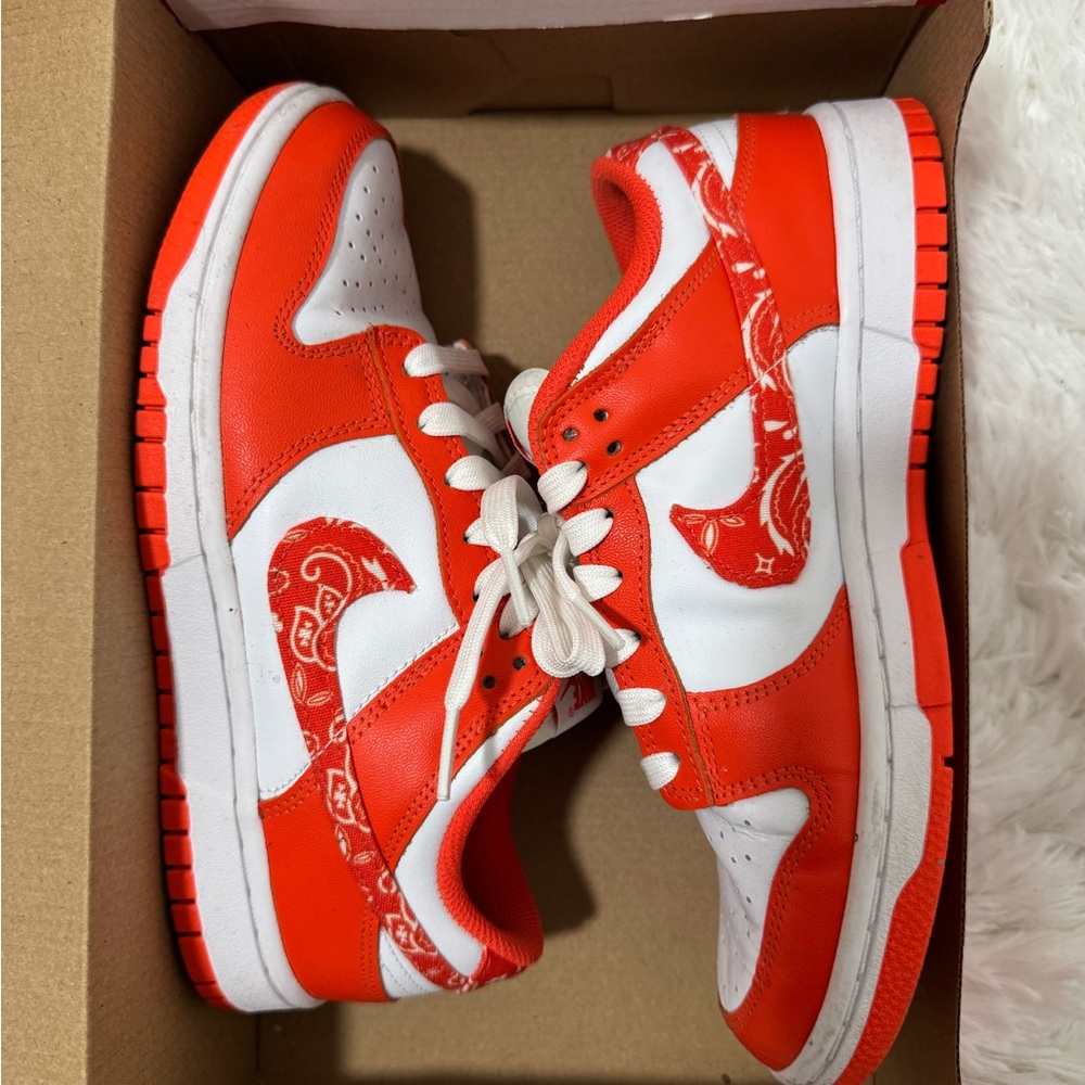 Nike Orange and white dunks